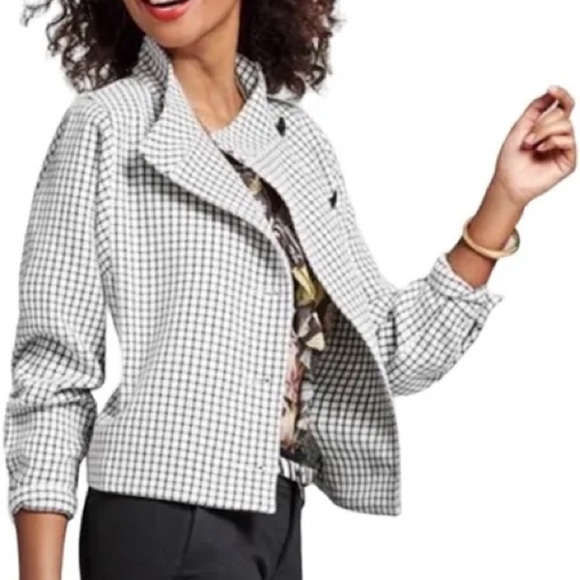 Cabi Women's Black and White Checkered Jacket Medium - Picture 13 of 13